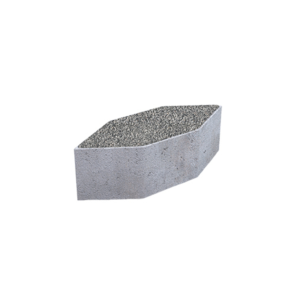 Тротуарная плитка СКОШЕННЫЙ ШЕСТИУГОЛЬНИК - Гранит+ Серый с черным