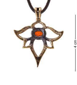 AM-3629 Подвеска «Лотос» (латунь, янтарь)