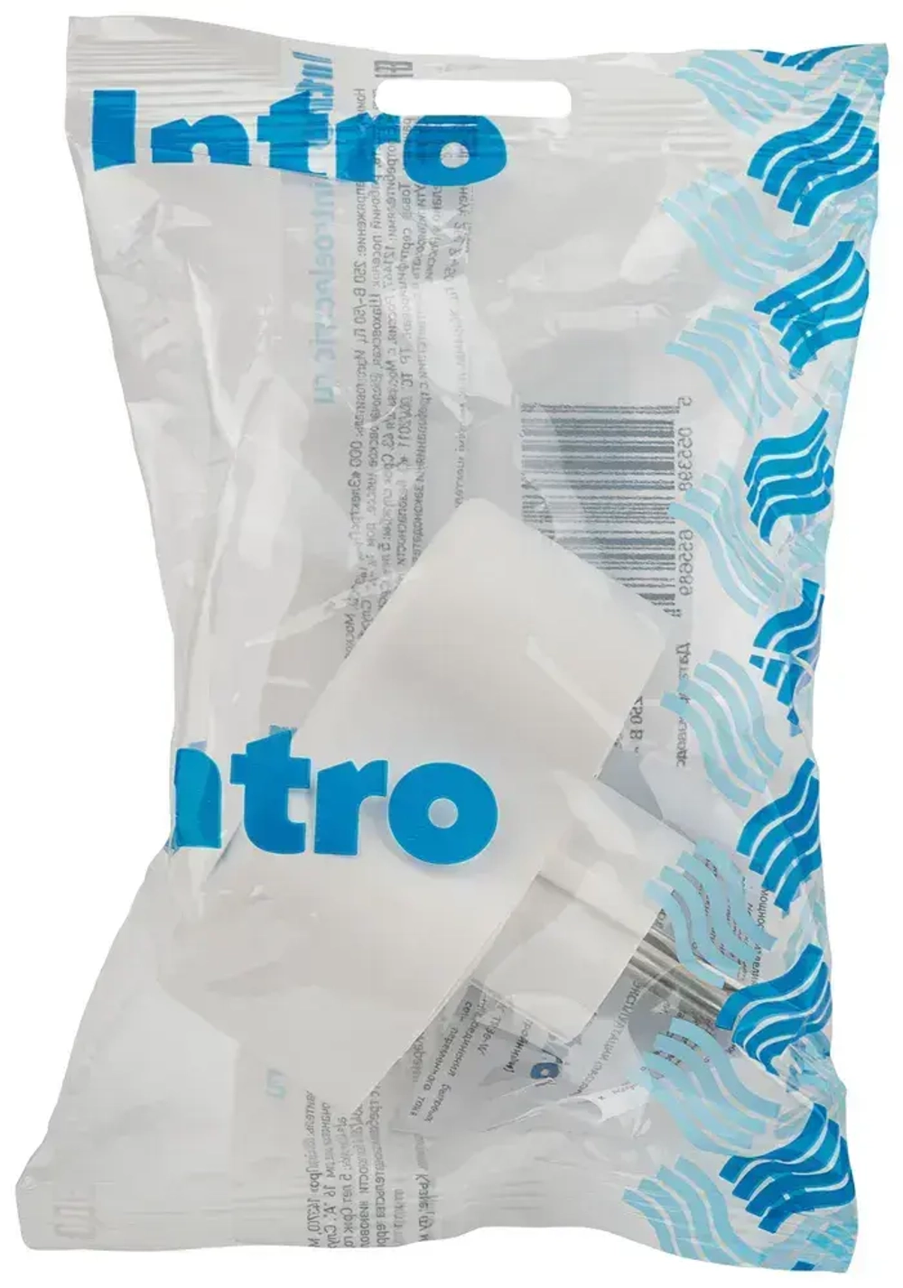 Двойник для розетки электрический Intro TR2e-W с заземлением 16А, белый