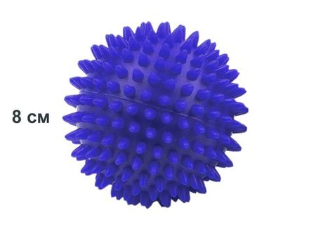 Мяч массажный надувной. Диаметр 8 см. Вес 40 г.  (синий)