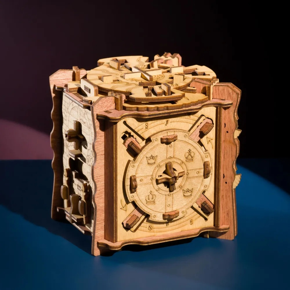 Деревянный Квестбокс "Испытание Камелота" от IDventure - головоломка, сборная модель, 3D пазл, коробочка с секретом