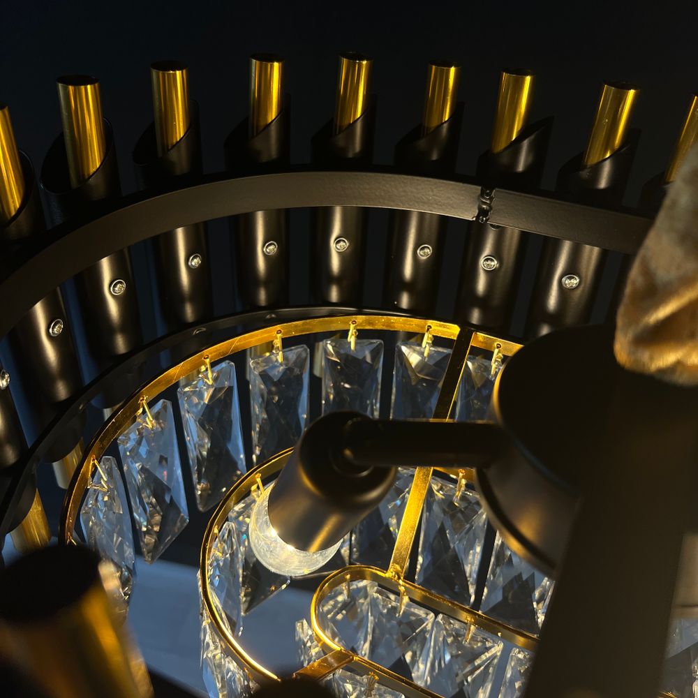 Подвесная Люстра Empire Black Rectangular Chandelier Crystal By Imperiumloft