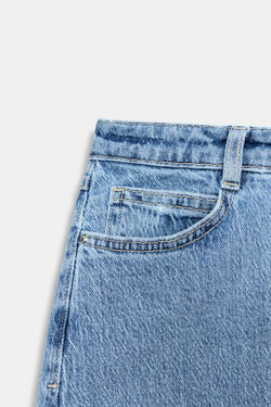 ZARA ЮБКА МИДИ ИЗ ДЕНИМА Z1975 С РАЗРЕЗОМ, ВЫЦВЕТШИЙ СИНИЙ