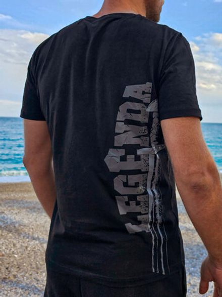 Футболка хлопковая мужская LEGENDA Щит и Меч черная