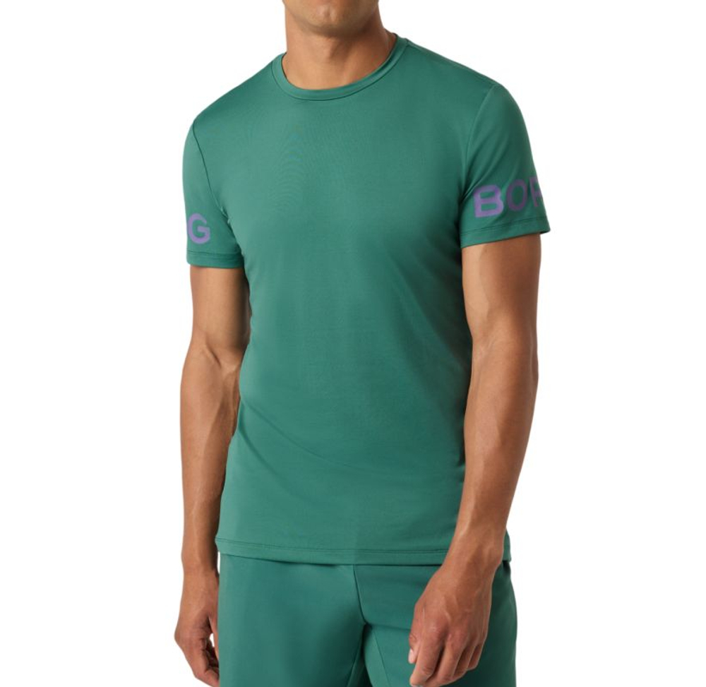 Мужская теннисная футболка Björn Borg - mallard green
