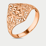 Кольцо женское из красного золота 585 пробы без вставок (арт. 01-10010-2530)