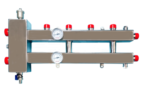 Гидравлический разделитель с коллектором 2+1 вых. (КВАДРАТ)  ViEiR  (1шт)