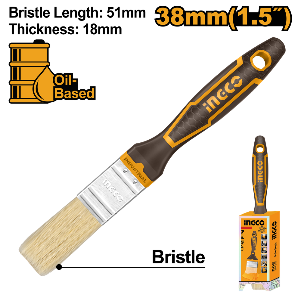 Кисть малярная флейцевая INGCO CHPTB8715 INDUSTRIAL 38 мм