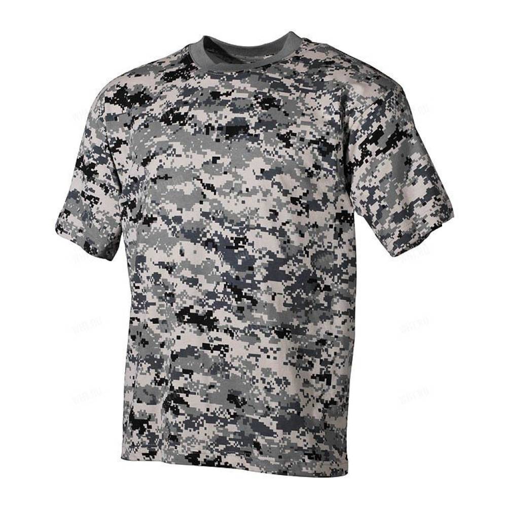 Футболка MFH US T-Shirt, 170g/m², камуфляж - Digital Urban