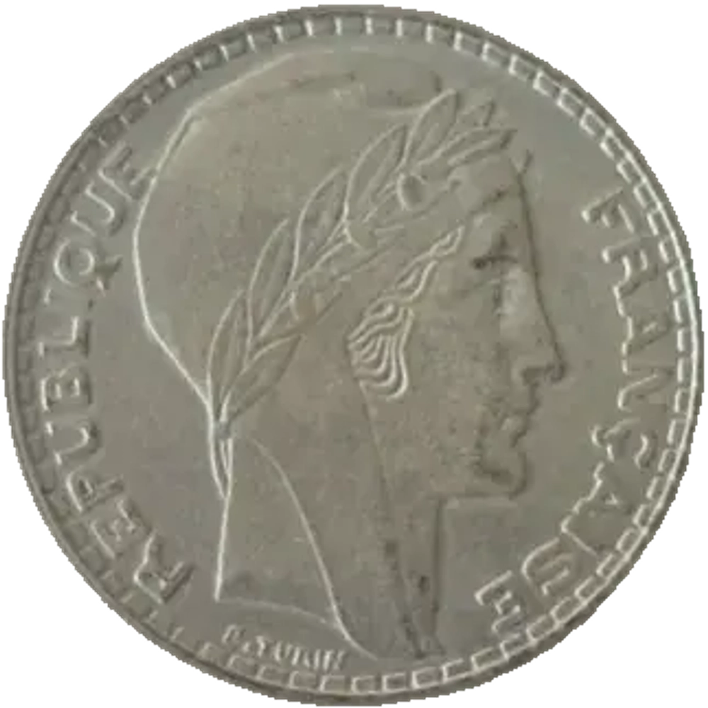 France, 20 Francs 1938 – "Turin" Series, AU