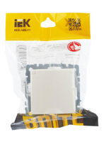 BRITE Розетка 1-местная с заземлением с защитными шторками и крышкой 16А IP44 РСбш10-3-44-БрЖ жемчуг IEK