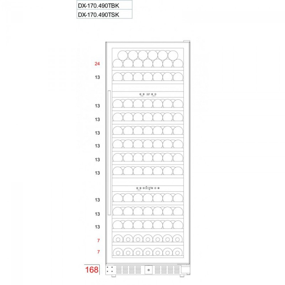 Винный шкаф DUNAVOX DX-181.490DBK