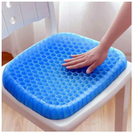 Подушка на сиденье силиконовая с чехлом 31х37 см, анатомическая подушка, для сидения на стул