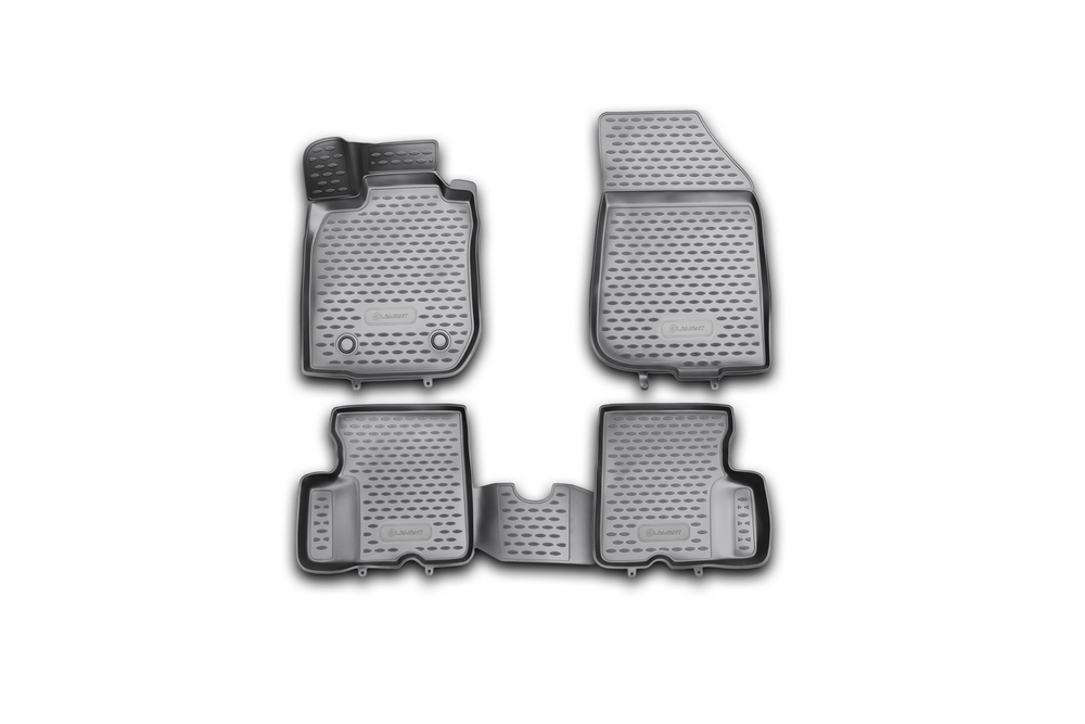 Коврики 3D в салон RENAULT Duster 2WD, 2011-2015, 4 шт. (полиуретан) Element.NLC.3D.41.29.210KH