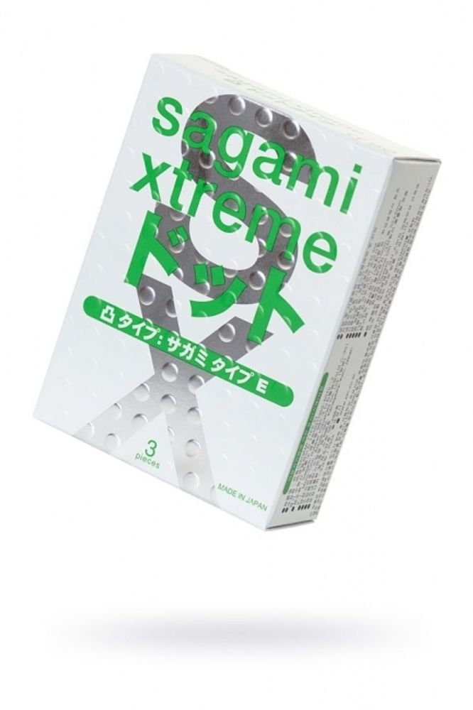Презервативы Sagami, xtreme, type-e, латекс, 18,5 см, 5,2 см, 3 шт. (Цвет: прозрачный)