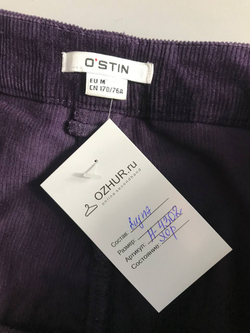 Брюки Ostin вельветовые, маркировка М, визуально 46 размер