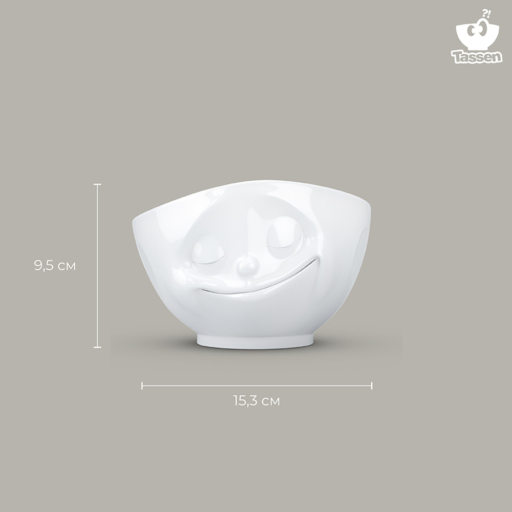 Чаша happy, 500 мл, белая