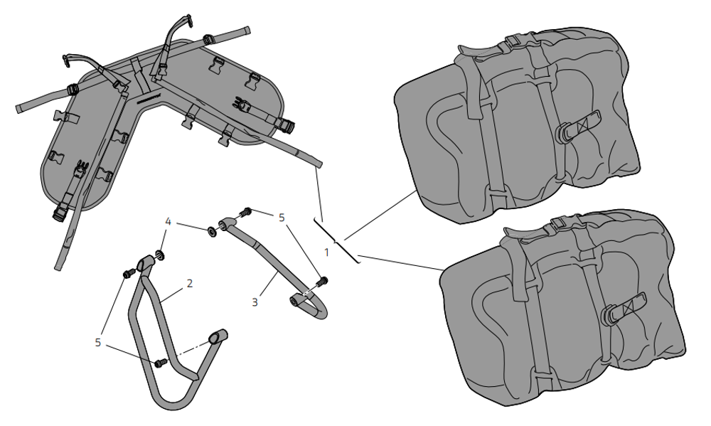 96781972AA DUCATI SOFT SIDE PANNIERS (DSRT X)