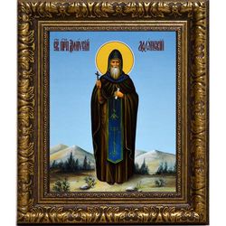 Дионисий Афонский, преподобный ктитор. Икона на холсте.