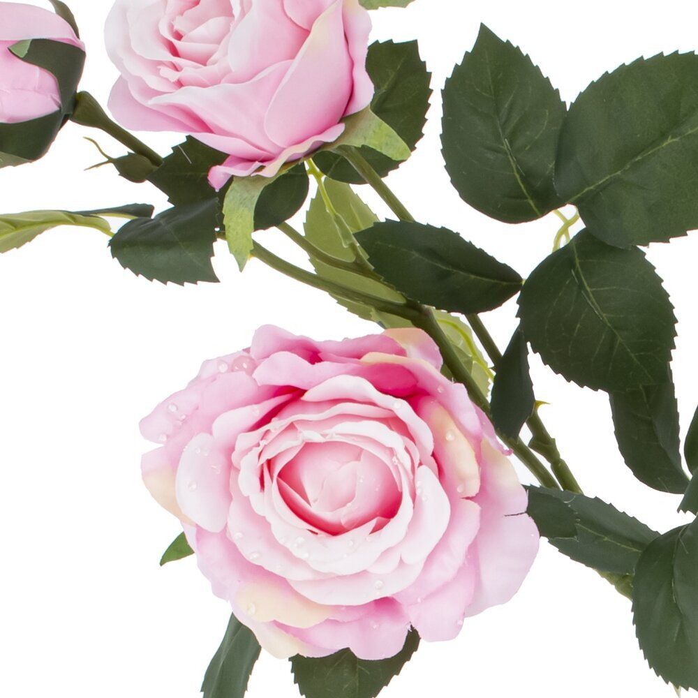 GAEM Цветок искусственный с каплями росы "Роза", L12 W11 H78 см