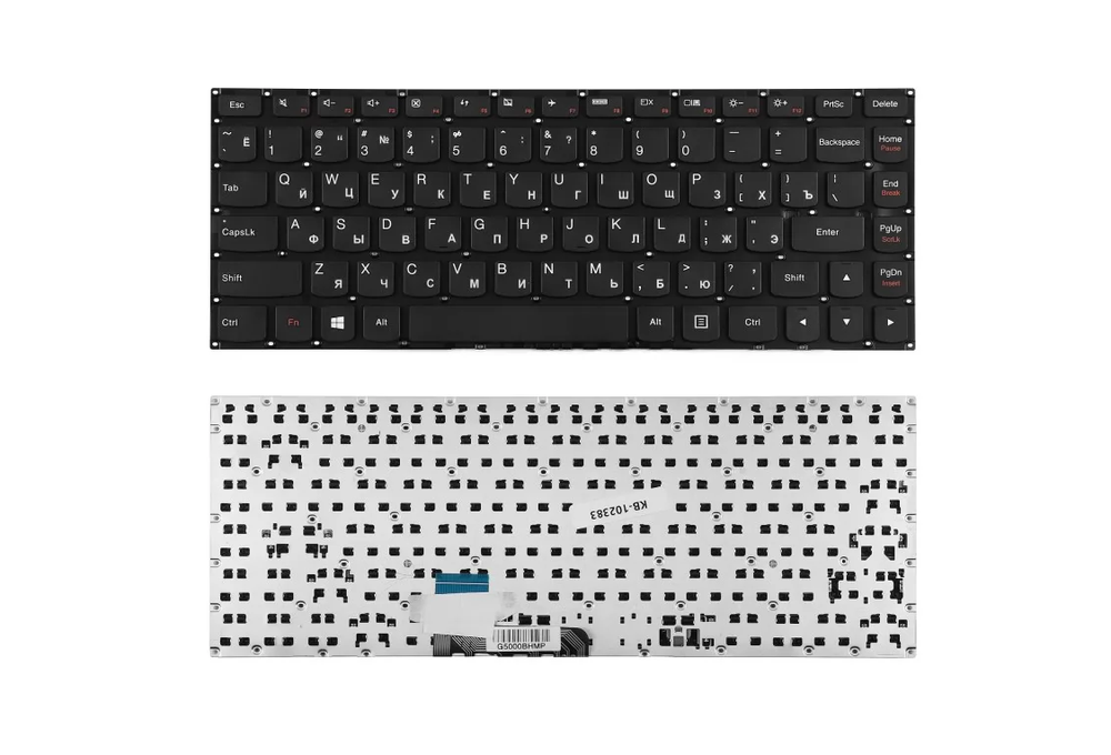 Клавиатура для ноутбука Lenovo Yoga 2 13 700-14ISK, E31-70 (Плоский Enter. Черная, без рамки)