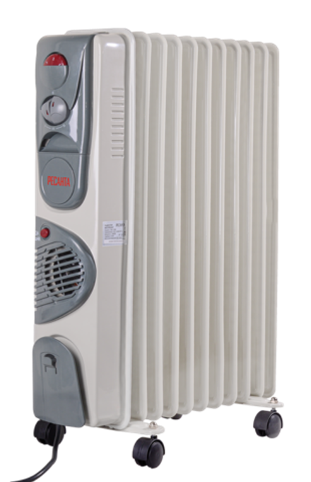 Масляный радиатор РЕСАНТА ОМ-12НВ с вентилятором