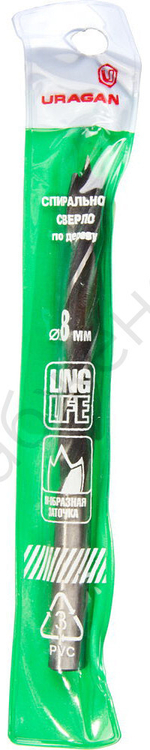 URAGAN 8x110/65 мм, спиральное сверло по дереву