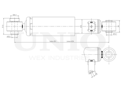 Амортизатор газовый задней подвески UNIO SAB-10740