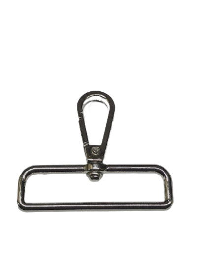 Карабин на вертлюге 50 мм, никель (140428-50)