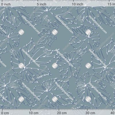 Виноградные листья на фоне стального цвета by Galinka 455 DPI