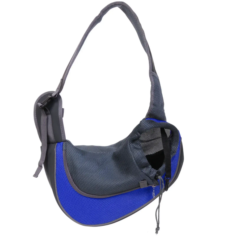 Сумка - переноска для животных через плечо «ЛЮБИМЫЙ БРО, цвет синий, 45*13см (Лейбл)
