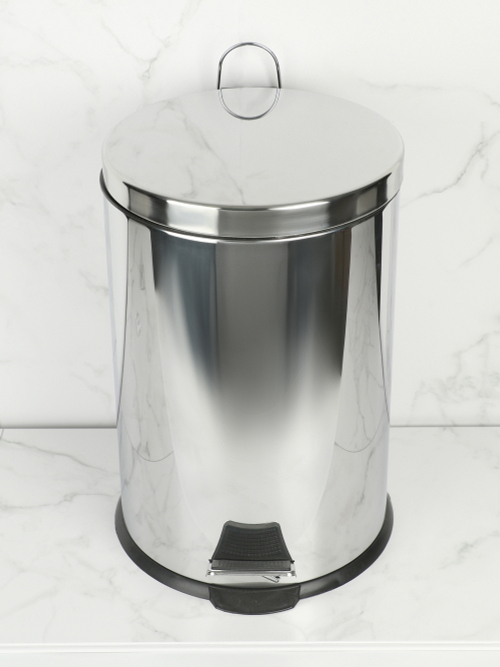 Ведро для мусора с педалью 20 л. нерж. сталь NOFER 09100.20.B глянцевый
