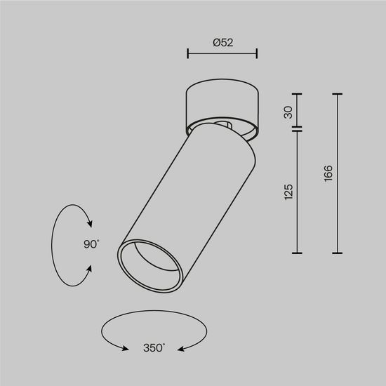Потолочный светильник Technical C055CL-L12W2.7K-W-PT