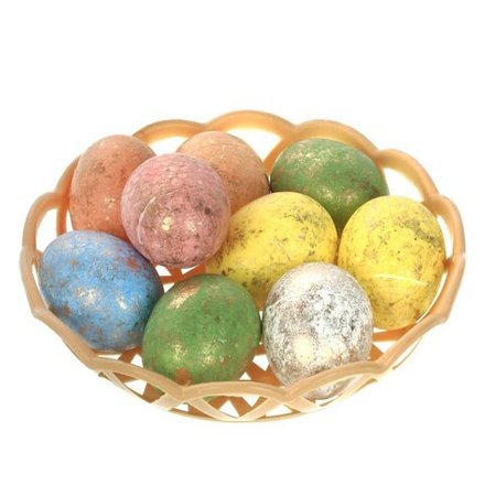 GAEM Изделие декоративное "Яйцо пасхальное", набор из 9-ти шт. в корзинке, L15 W15 H5 см