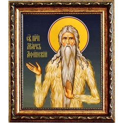 Марк Афинский, Фракийский Преподобный. Икона на холсте.