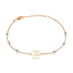 Браслет «Буква Е» из комбинированного золота