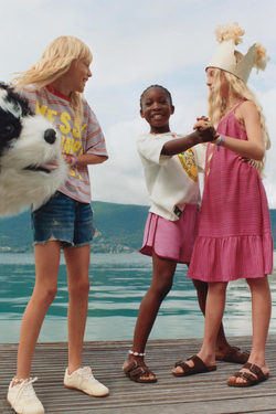 ZARA КОМБИНИРОВАННЫЕ БЕРМУДЫ, РОЗОВЫЙ