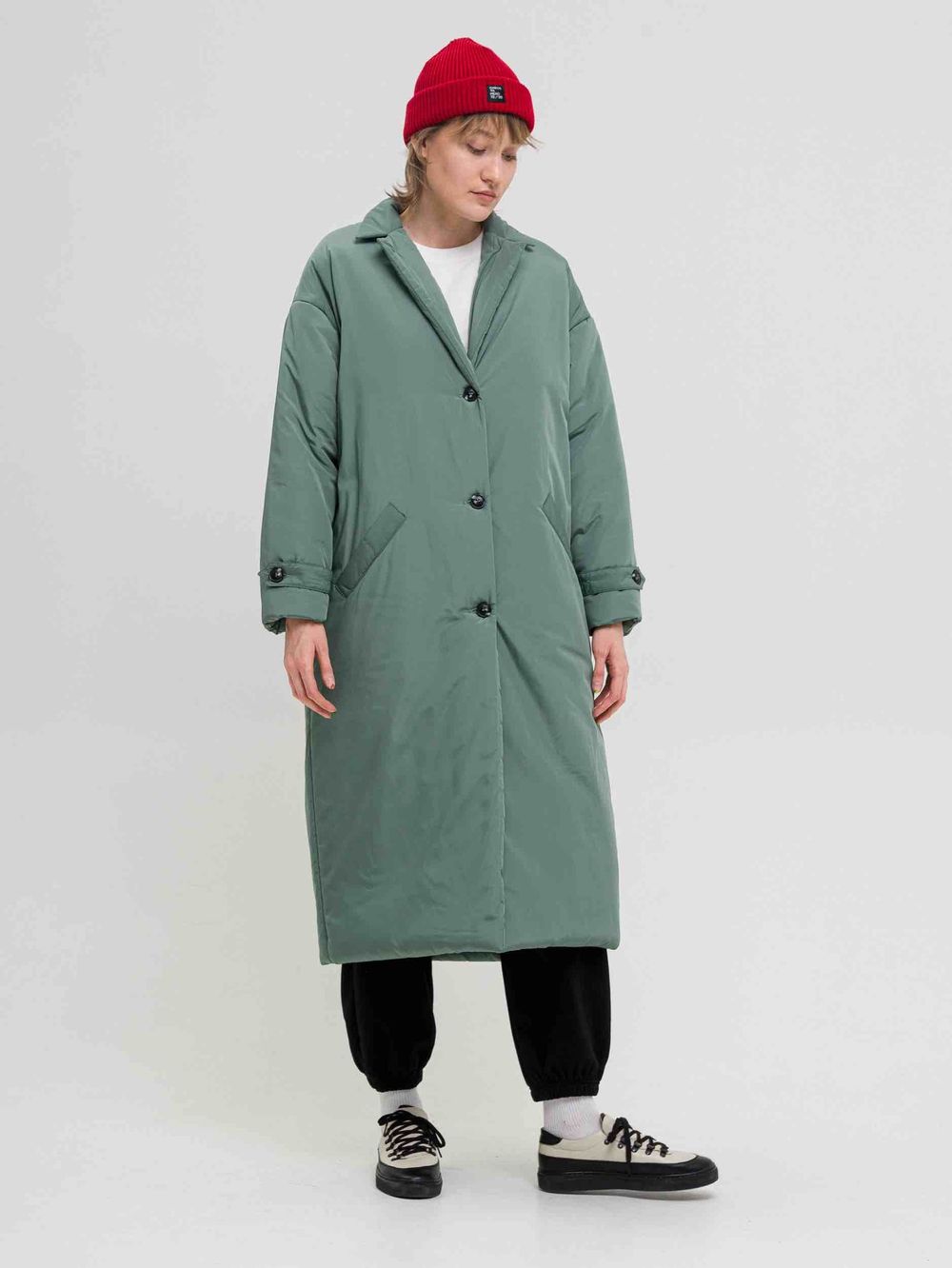 Плащ Утепленный FOS Женский Зеленый