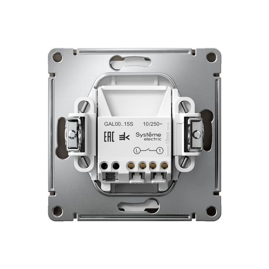 Выключатель кнопочный 1-кл. ArtGallery быстрозажим. клем. механизм мокко SE GAL000615S