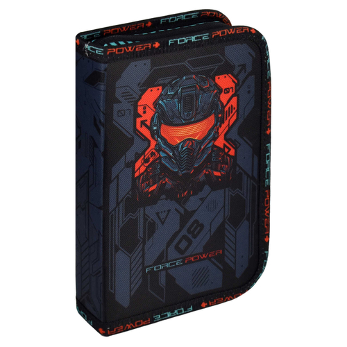 Пенал школьный Феникс+, арт.65675/ 24 КИБЕР (без наполнения, 13.3x20x3.5 см, полиэстер, молния, печать на молнии, печать по ранту, сублимационная печать, ПЭТ-пакет).