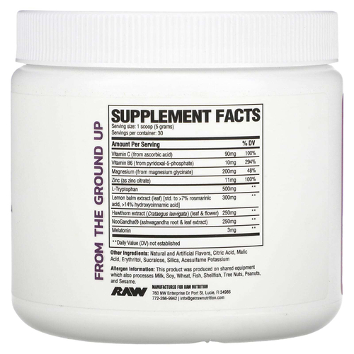 Raw Nutrition, Sleep, ягодное ассорти, 150 г (5,29 унции)