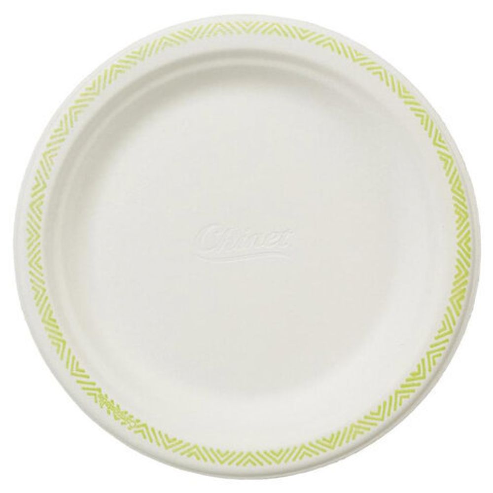 Одноразовые тарелки диаметр 170 мм, КОМПЛЕКТ 50 шт., ECO картон, CHINET GoodToGo, холодное/горячее, HUHTAMAKI,00920