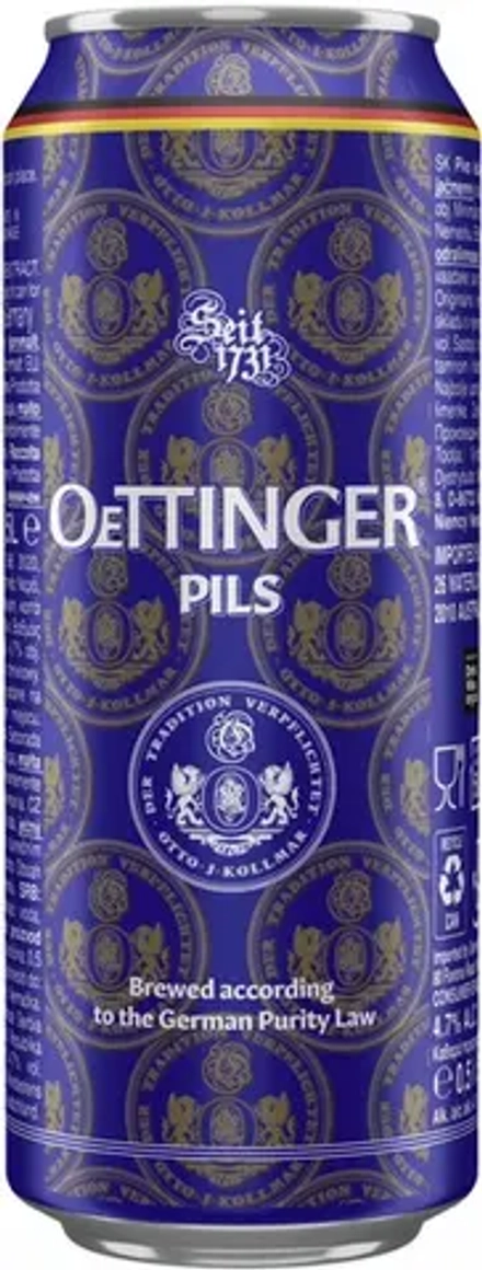 Пиво Оттингер Пилс / Oettinger Pils 0.5 - банка