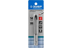 Сверло по стеклу и кафелю ЗУБР Профессионал 4-х резцовый, 14 мм, шестигранный хвостовик 29845-14_z01