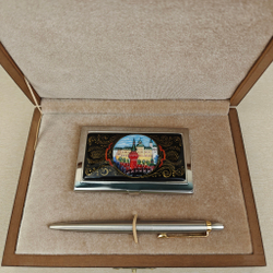 Набор подарочный "Москва" с ручной росписью в футляре