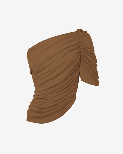 Топ из трикотажа с драпировкой