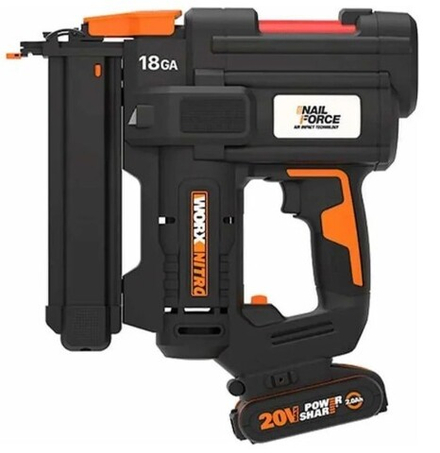 Скобозабиватель аккумуляторный Worx WX844 20В, 2Ач х1, ЗУ