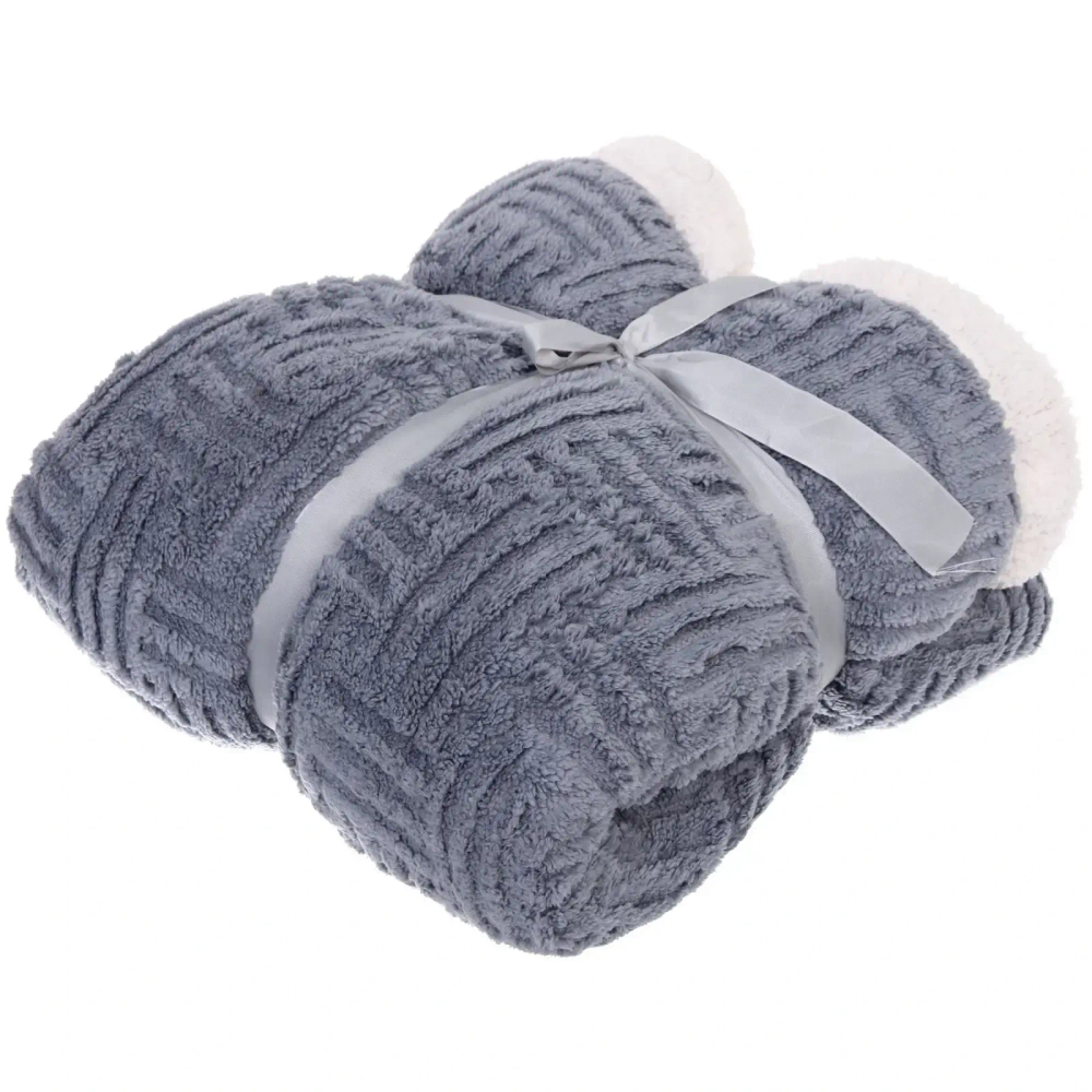 Плед 200*230 см «SOFT» двусторонний, цвет серый