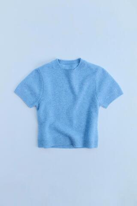 ZARA СВИТЕР ИЗ ШЕРСТИ И КАШЕМИРА, СИНИЙ