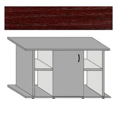 Тумба фигурная   80*35*70 махагон, с 1 тонированной стеклянной дверцей+МДФ (АкваПлюс)